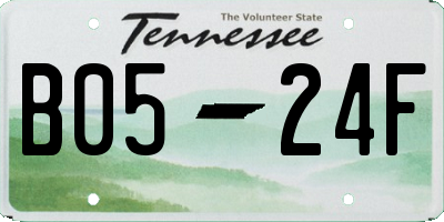 TN license plate B0524F