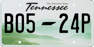 TN license plate B0524P