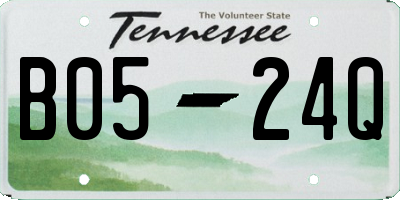 TN license plate B0524Q