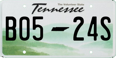 TN license plate B0524S