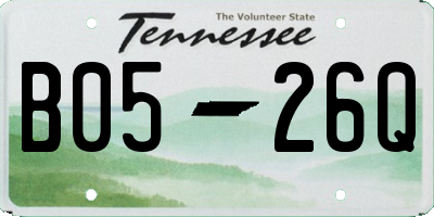 TN license plate B0526Q