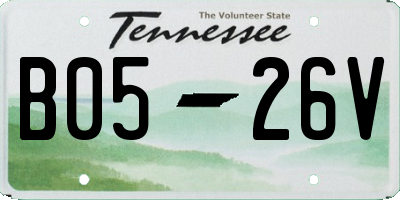 TN license plate B0526V