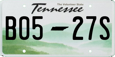 TN license plate B0527S