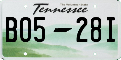 TN license plate B0528I