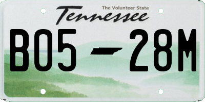 TN license plate B0528M