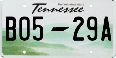 TN license plate B0529A