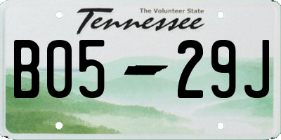TN license plate B0529J