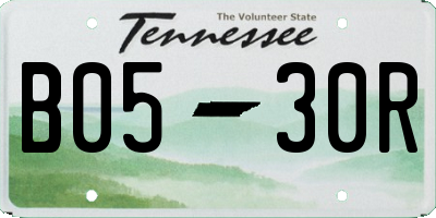 TN license plate B0530R