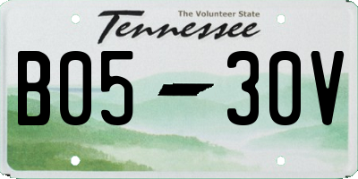 TN license plate B0530V