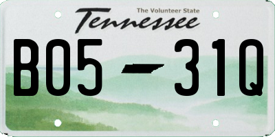 TN license plate B0531Q
