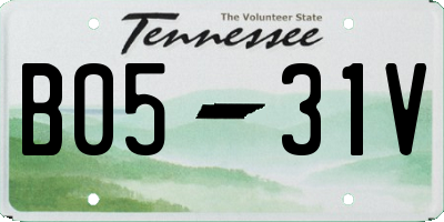 TN license plate B0531V