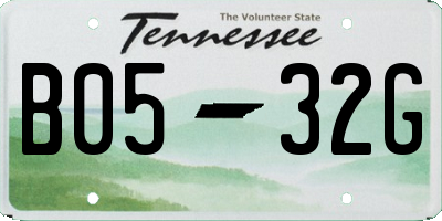 TN license plate B0532G
