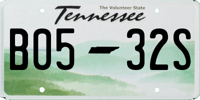 TN license plate B0532S