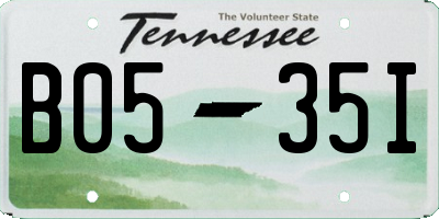 TN license plate B0535I