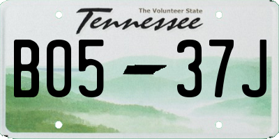 TN license plate B0537J