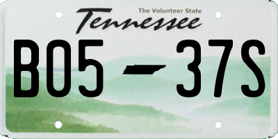 TN license plate B0537S