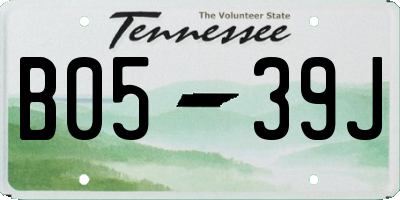 TN license plate B0539J