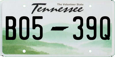 TN license plate B0539Q