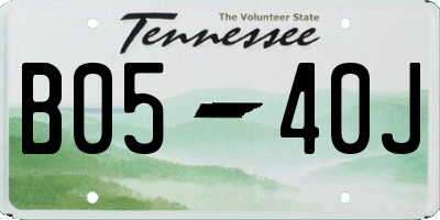 TN license plate B0540J