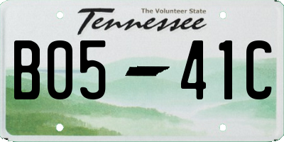 TN license plate B0541C