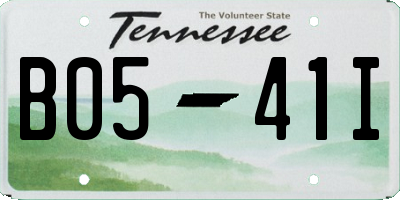 TN license plate B0541I