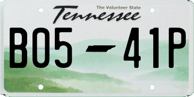 TN license plate B0541P