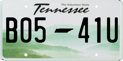 TN license plate B0541U