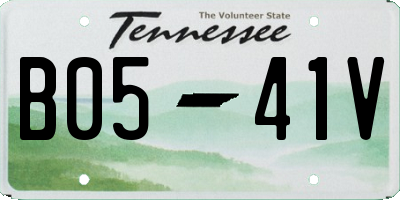 TN license plate B0541V