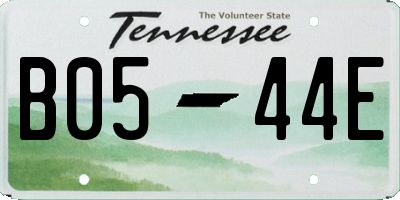 TN license plate B0544E
