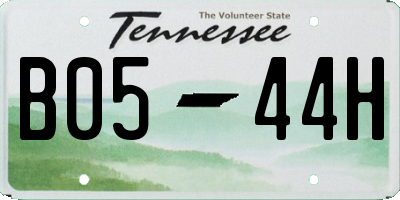 TN license plate B0544H