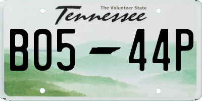 TN license plate B0544P