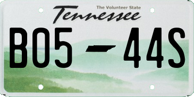 TN license plate B0544S