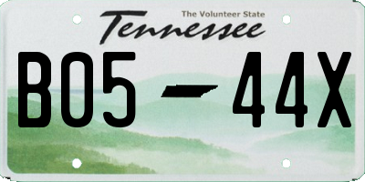 TN license plate B0544X