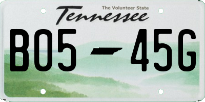TN license plate B0545G