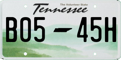 TN license plate B0545H