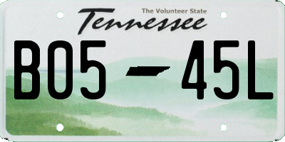 TN license plate B0545L