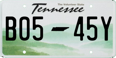 TN license plate B0545Y