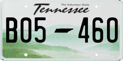 TN license plate B0546O