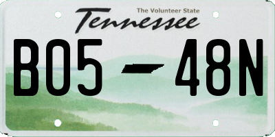 TN license plate B0548N