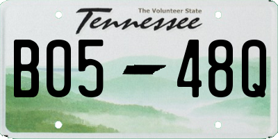 TN license plate B0548Q