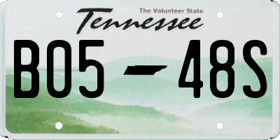 TN license plate B0548S
