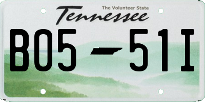 TN license plate B0551I