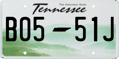 TN license plate B0551J