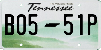 TN license plate B0551P