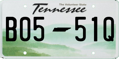 TN license plate B0551Q