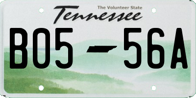 TN license plate B0556A