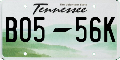 TN license plate B0556K