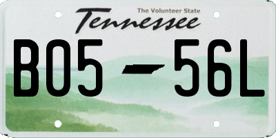 TN license plate B0556L