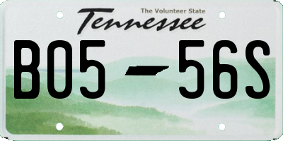 TN license plate B0556S