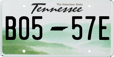 TN license plate B0557E